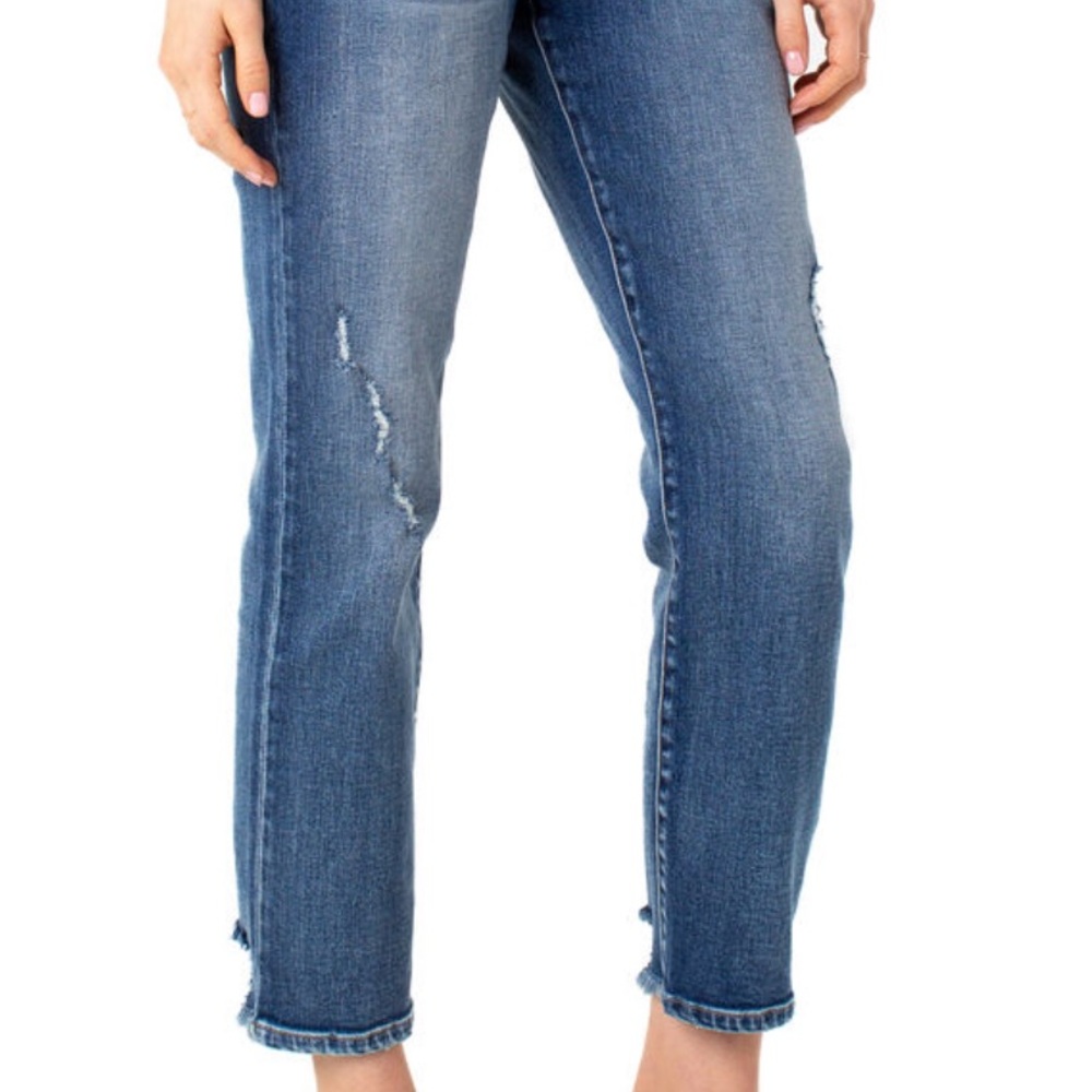 Liverpool Blue Straight Leg Jeans with Vintage Wash